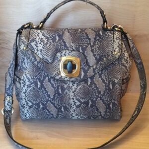 Elegant Snake Print Handbag